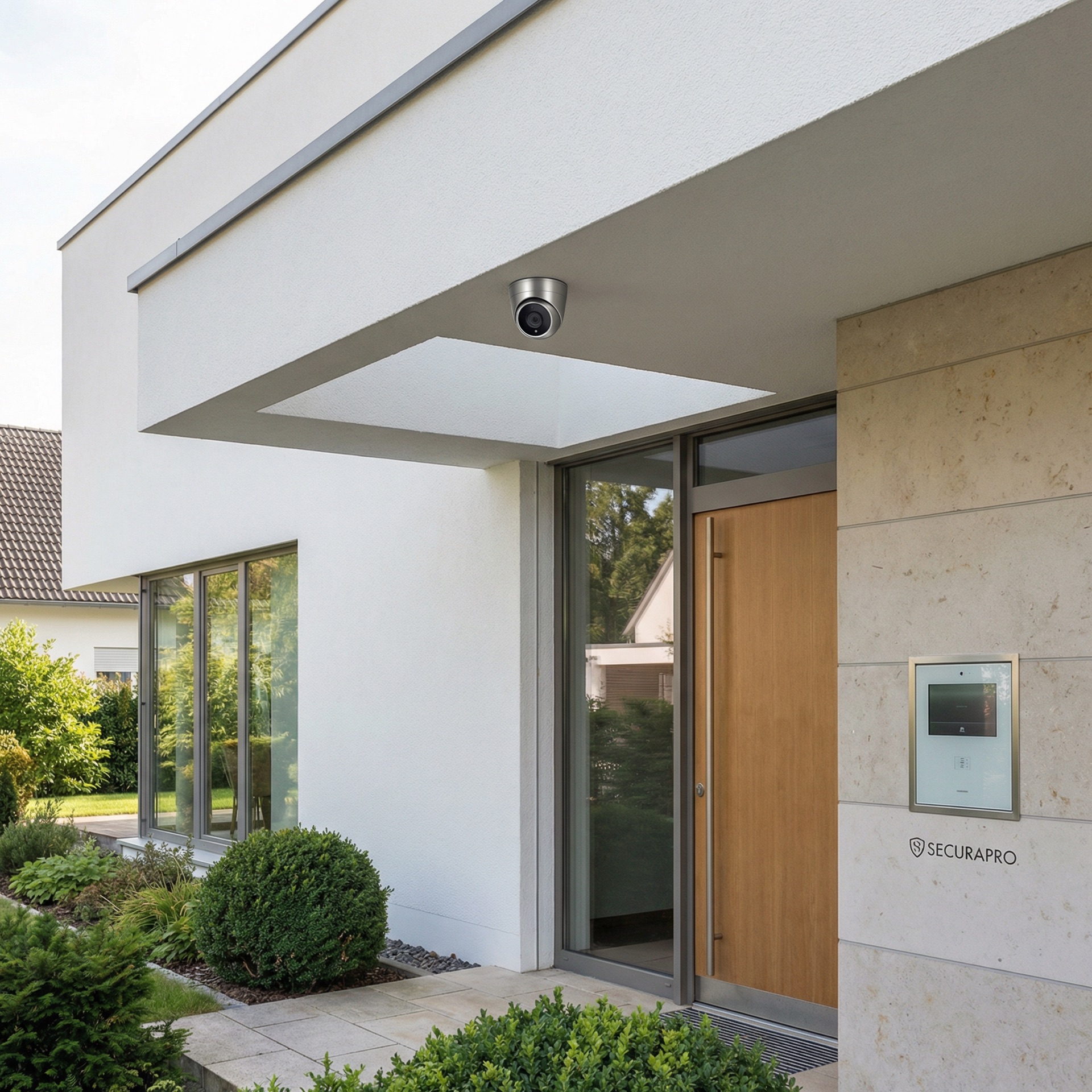 Moderne Sicherheitstechnik am Hauseingang